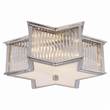 Visual Comfort Sophia Small Clear Glass Flush Mount with Rods in Polished Nickel