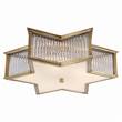 Visual Comfort Sophia 17" Clear Glass Flush Mount in Natural Brass