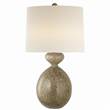 Visual Comfort Gannet Table Lamp with Linen Shade in Marbled Sienna