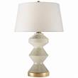 Visual Comfort Weller Zig Zag Table Lamp with Natural Paper Shade in Coconut