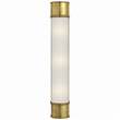 Visual Comfort Oxford 24" Frosted Glass Wall Light in Antique Burnished Brass