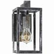 Visual Comfort Fresno Clear Glass Framed Short Wall Light in Weathered Zinc