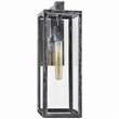 Visual Comfort Fresno Medium Clear Glass Framed Wall Light in Weathered Zinc