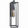 Visual Comfort Fresno Long Clear Glass Framed Wall Light in Weathered Zinc
