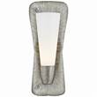 Visual Comfort Utopia Large White Glass Single Wall Light in Polished Nickel