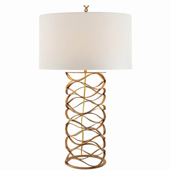 Visual Comfort Bracelet Table Lamp with Linen Shade