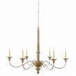Visual Comfort Country Six-Light Belgian White Chandelier in Large