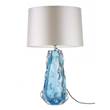 Heathfield & Co Metis Glass Table Lamp Including Shade in Peacock