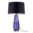 Heathfield & Co Metis Glass Table Lamp Including Shade in Violet