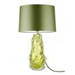 Heathfield & Co Metis Glass Table Lamp Including Shade in Olive