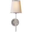 Visual Comfort Bryant Wall Light with Natural Paper Shades in Polished Nickel