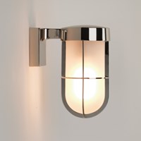 Cabin Exterior Bronze Wall Light with Frosted Glass