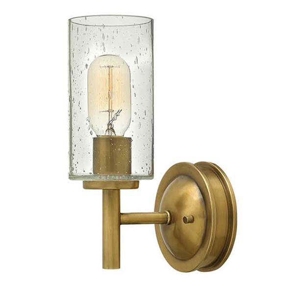 Elstead Collier 1lt Wall Light with Glass Shade