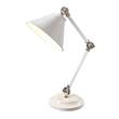 Elstead Provence One-Light Element Mini Desk Lamp with Metallic Highlight in White/Polished Nickel