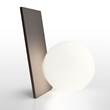 Flos Extra T Aluminium LED Table Lamp with Hand-Blown Opal Glass Diffuser in Anodized Bronze