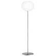 Flos Glo-Ball F3 Floor Lamp with Opal Glass in Silver