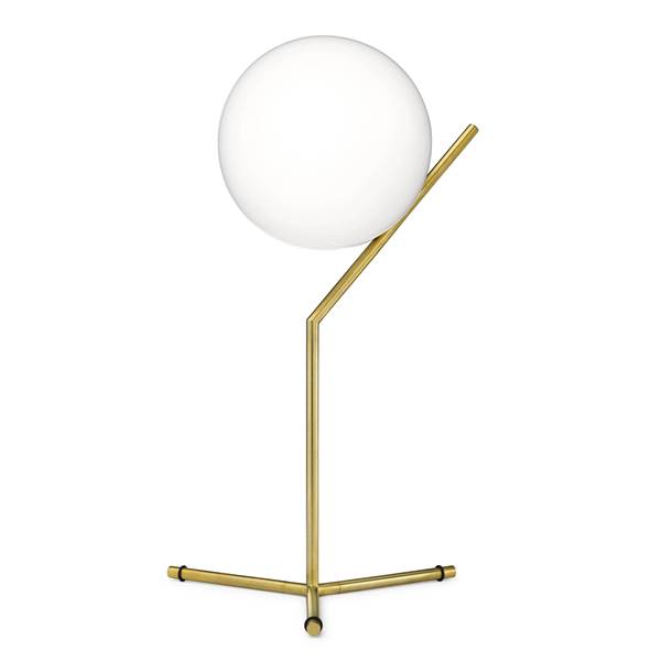 Flos IC T1 High LED Table Lamp with Blown Glass Opal Diffuser