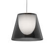 Flos KTribe S1 Small Pendant with Steel Cable Suspension & Drum style Shade in Fumee