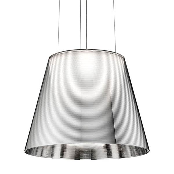 Flos KTribe S2 Medium Pendant with Steel Cable Suspension & Drum style Shade