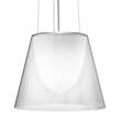 Flos KTribe S2 Medium Pendant with Steel Cable Suspension & Drum style Shade in Transparent
