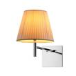 Flos KTribe Upward Wall Light with Polished Aluminum Arm & Diffuser Support in Fabric