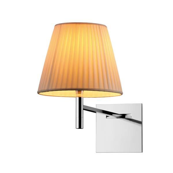 Flos KTribe Upward Wall Light with Polished Aluminum Arm & Diffuser Support