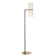 Visual Comfort Clarkson Floor Lamp with Linen Shades in Black