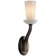 Visual Comfort All Aglow White Glass Wall Light in Bronze