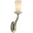 Visual Comfort All Aglow White Glass Wall Light in Pewter