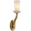 Visual Comfort All Aglow White Glass Wall Light in Soft Brass
