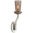 Visual Comfort All Aglow Sconce with Amethyst Glass in Soft Silver