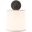 Visual Comfort French Cuff Wall Light with Silk Shade in Bronze