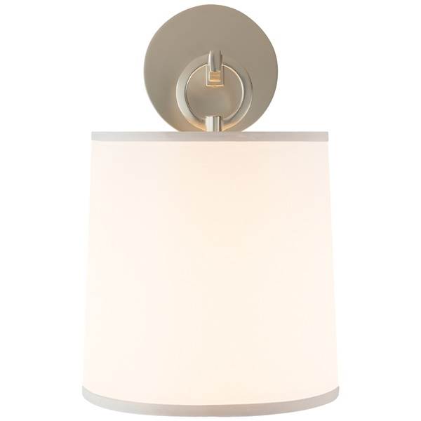 Visual Comfort French Cuff Wall Light with Silk Shade
