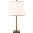 Visual Comfort Petal Table Lamp with Silk Shade in Soft Brass
