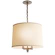Visual Comfort Westport Large Hanging Light with Linen Shade in Pewter