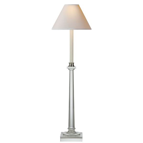 Visual Comfort Swedish Column Buffet Lamp with Natural Paper Shade