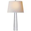 Visual Comfort Spire Octagonal Crystal Table Lamp with Natural Paper Shade in Medium