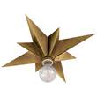 Visual Comfort Star Flush Mounted with Bold Pointed Angles in Antique Burnished Brass