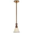 Visual Comfort Boston White Glass Pendant with SLEG Shade in Antique Brass