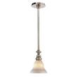Visual Comfort Boston White Glass Pendant with SLEG Shade in Polished Nickel