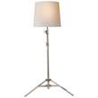 Visual Comfort Studio Adjustable Floor Lamp with Natural Paper Shade in Polished Nickel