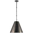 Visual Comfort Goodman Small Hanging Light with Metal Shade in  Bronze