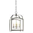 Visual Comfort Arch Top Clear Glass Small Pendant Lantern in Antique Nickel
