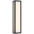Visual Comfort Mercer Long Box Wall Light with White Glass in Bronze