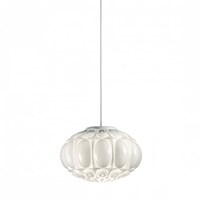 Arabesque Single-Light Oval Pendant Decorative Blown Glass