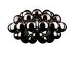 Innermost Beads Octa Large Pendant with Polished Sphere Cluster in Gunmetal