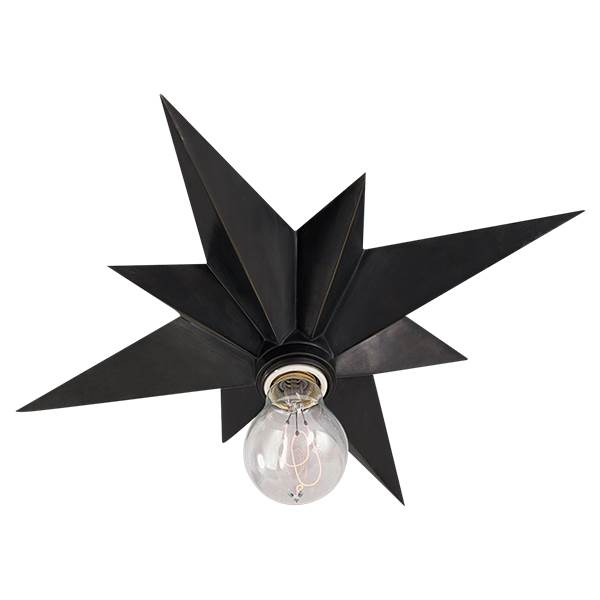 Visual Comfort Star Flush Mounted with Bold Pointed Angles