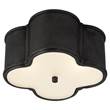 Visual Comfort Basil Small Flush Mount with Frosted Glass in Gun Metal