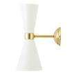 Mullan Lighting Cairo Up & Down Contemporary LED Wall Light with Dual Cone Base in White