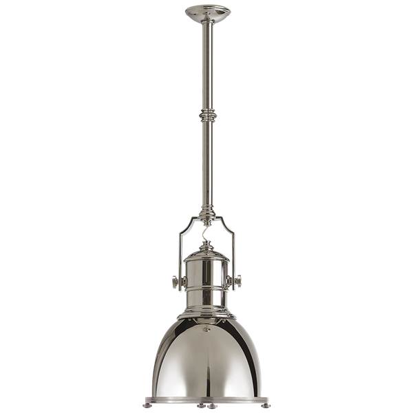 Visual Comfort Country Small Industrial Pendant with Metal Shade